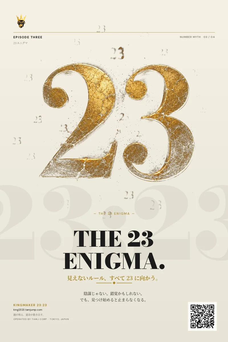 The 23 Enigma — once you believe in 23, 23 starts believing in you.